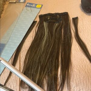 Yellow platinum and Brown Hair Extensions 22”
